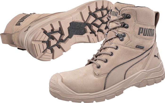 PUMA 630740801000041 Sicherheitsstiefel CONQUEST STONE HIGH Größe 41 W. 11 beige