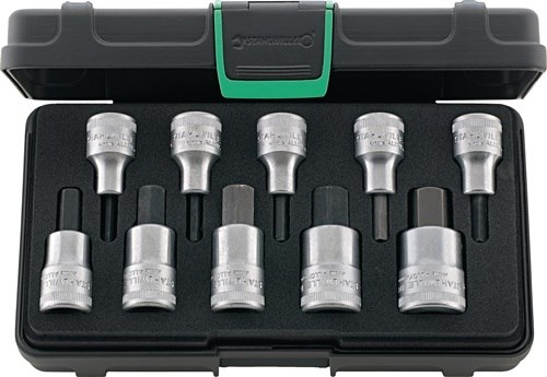 STAHLWILLE 96031508 Steckschlüssel-Satz 54/10 10-teilig 1/2 '' 4 - 19 mm für Inn