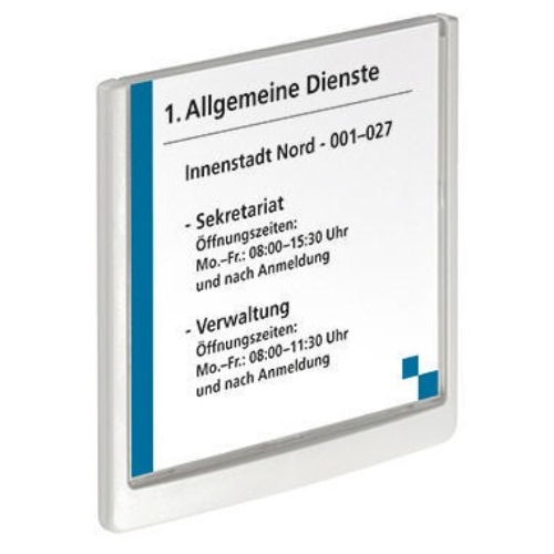 DURABLE Türschild Click SIGN 486202 149x148,5mm weiß