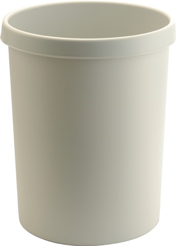 H61062-82 Papierkorb 45 l H480xD. 390 mm mit Griffrand Kunststoff lichtgrau
