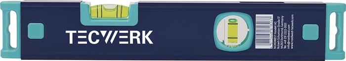 TECWERK  Wasserwaage  30 cm Aluminium blau Spiegellibelle max. ±0,5 mm/m