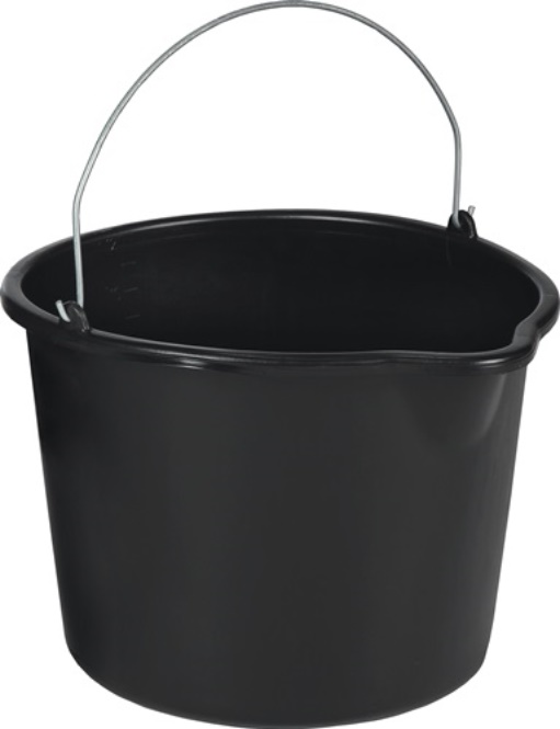JOPA 1101207 Baueimer  12 l mit Tülle schwarz Polyethylen