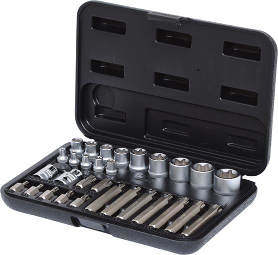 KS Tools 911.4301-1 Torx-Steckschlüssel- und Bit-Satz, 30-tlg.