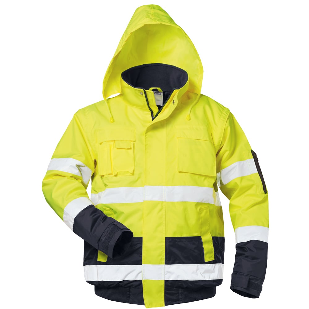 Gr .XL (58/60) *HASSO* WARNSCHUTZPILOTJACKE GELB/MARINE gelb *HASSO* high vis pi