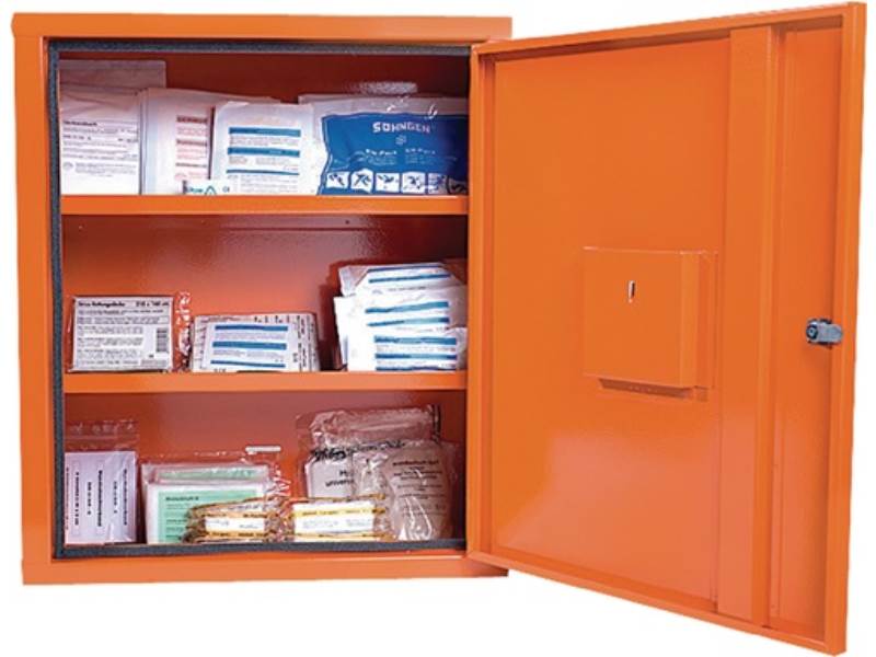 SÖHNGEN 503009 Verbandschrank EUROSAFE B490xH560xT200ca.mm orange 1-türig
