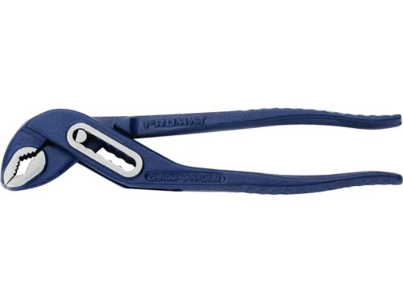 PROMAT  Wasserpumpenzange  Länge 300 mm Spannweite 45 mm poliert blau kordiert