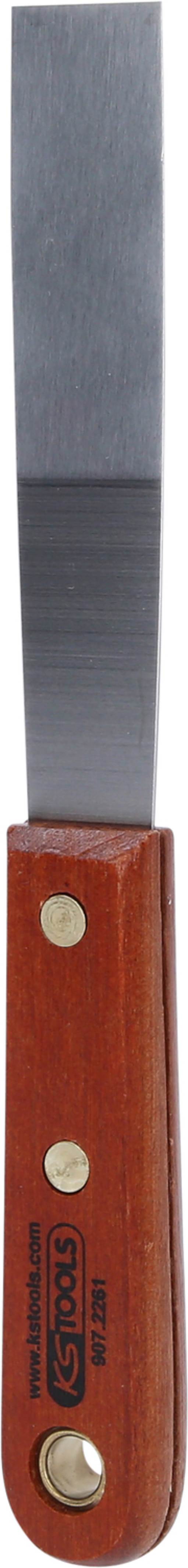 KS Tools 907.2261 EDELSTAHL Spachtel, 25mm, mit Holzgriff