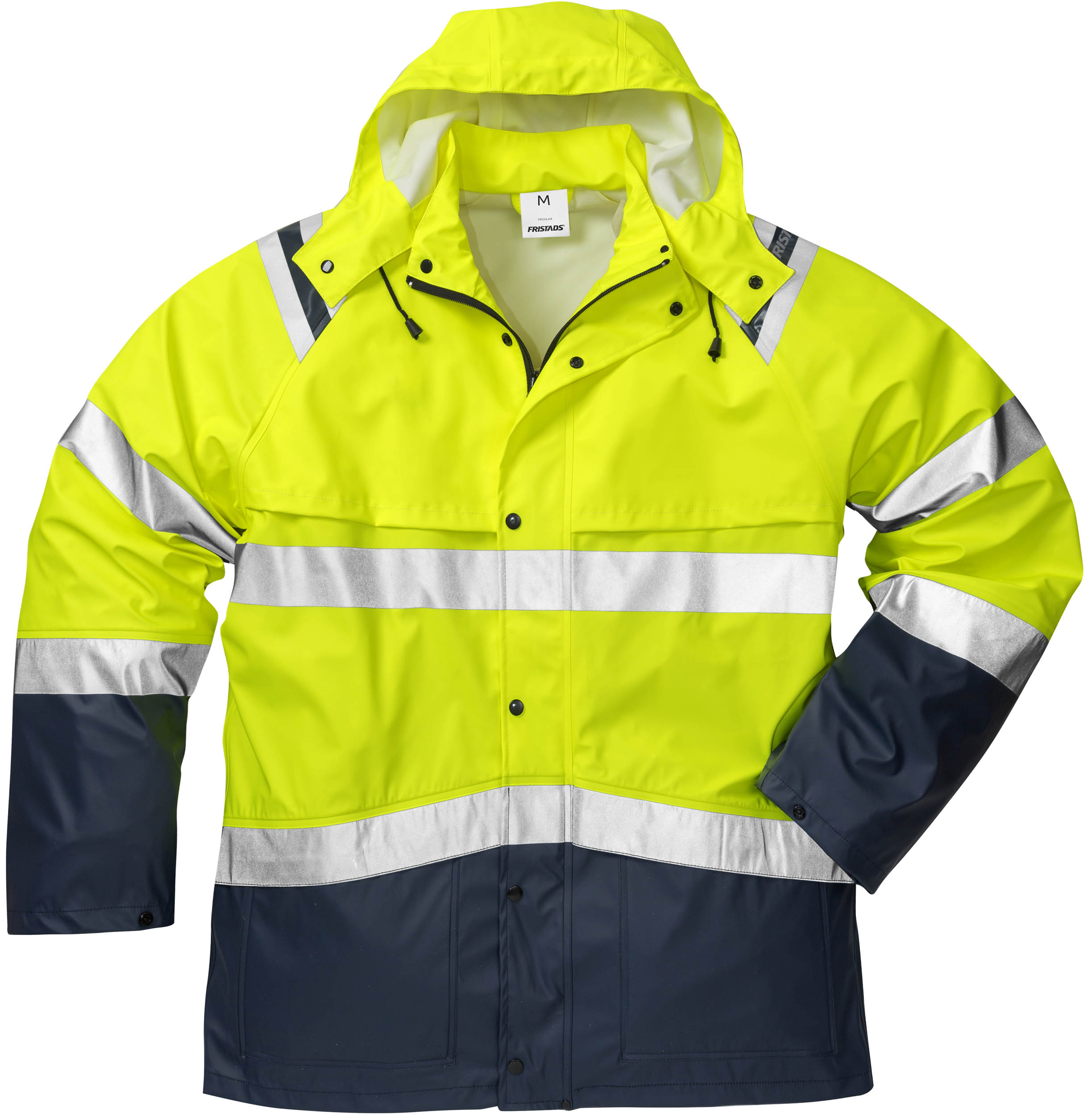 FRISTADS 114041-171 High Vis Regenjacke Kl. 3 4624 RS  Gr.XL Warnschutz-Gelb/Mar
