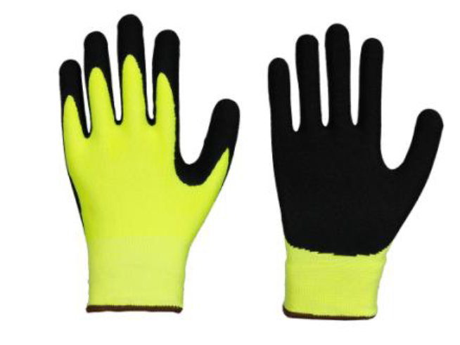 Thermo Winter-Handschuh Gr. 9 Solidstar® ''Twin'' mit gesandeter schwarzer Nitri