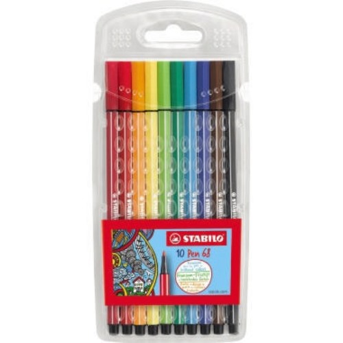 STABILO Faserschreiber pen 6810/PL M 1mm sortiert 10 St./Pack.