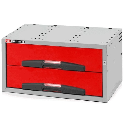 Facom F50000051 Matrix Regal, mittel, tief, mit 2 festen Schubladen