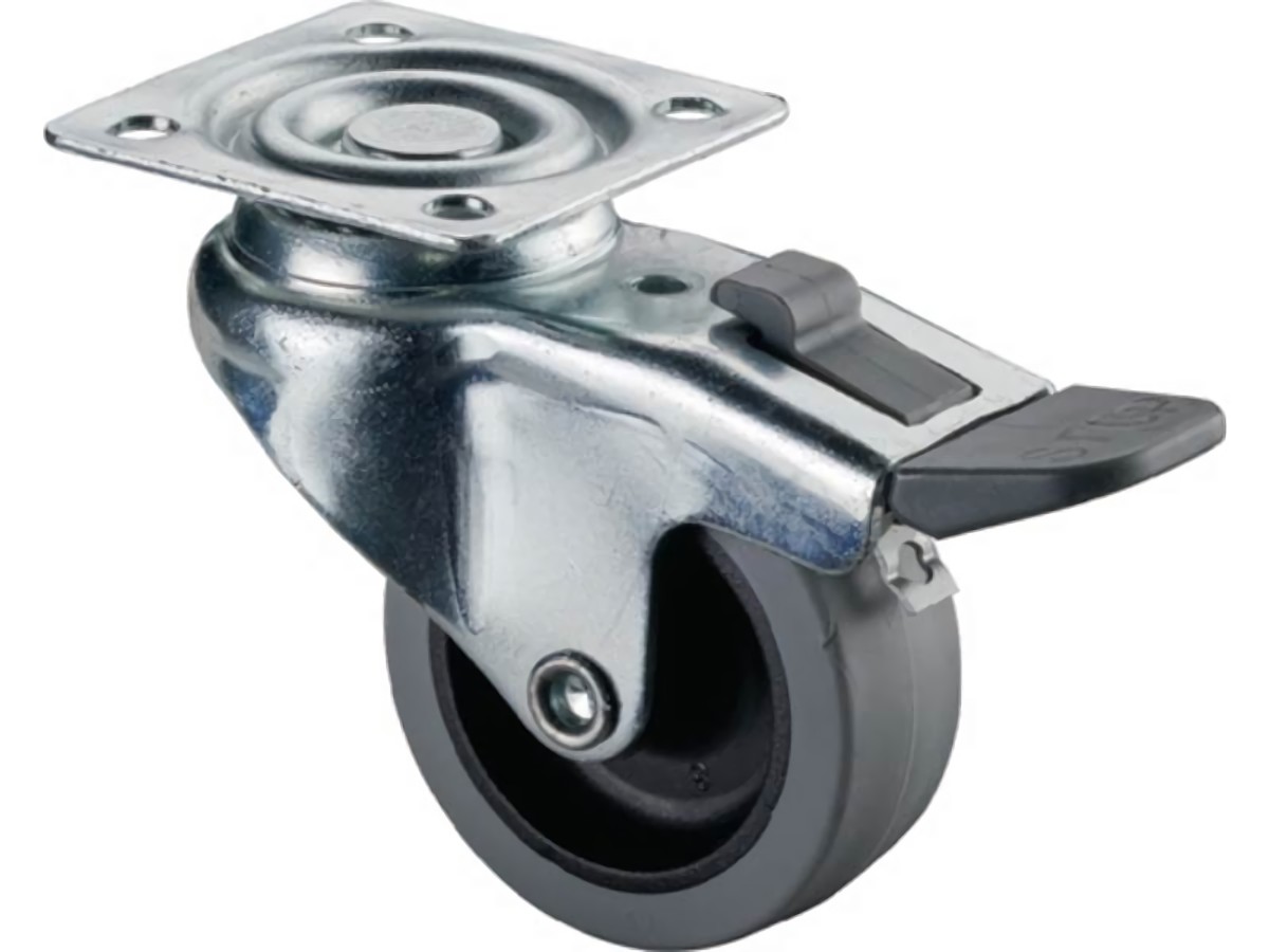 BS ROLLEN A220.A80.050 Lenkrolle mit Totalfeststeller  Rad-Ø 50 mm Tragfähigkeit