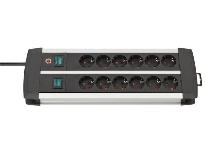 BRENNENSTUHL 1391000912 Premium-Duo-ALU-Line 2x6fach Steckdosenleiste