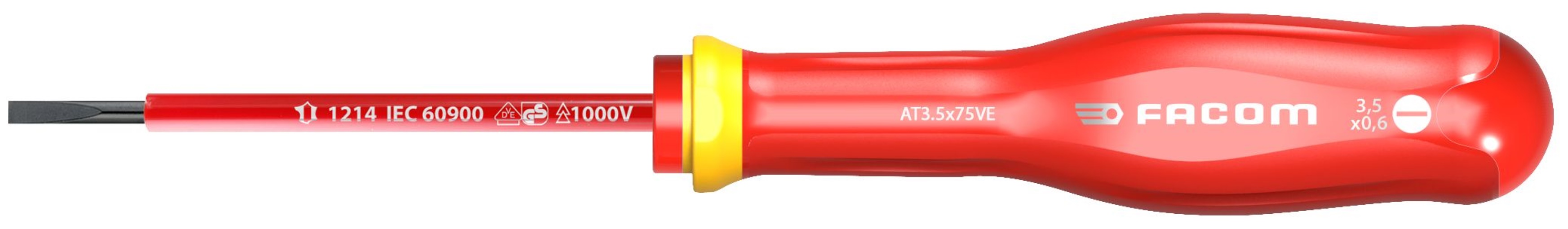 Facom AT3.5X75VE Schraubendreher PROTWIST 1000V 3,5 mm