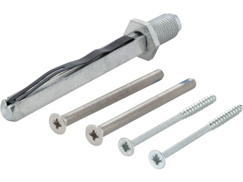 HOPPE 11509405 Befestigungs-Set Sertos® K/G 65-70 mm M5 x 80 + 4,0 x 75 Vierkant