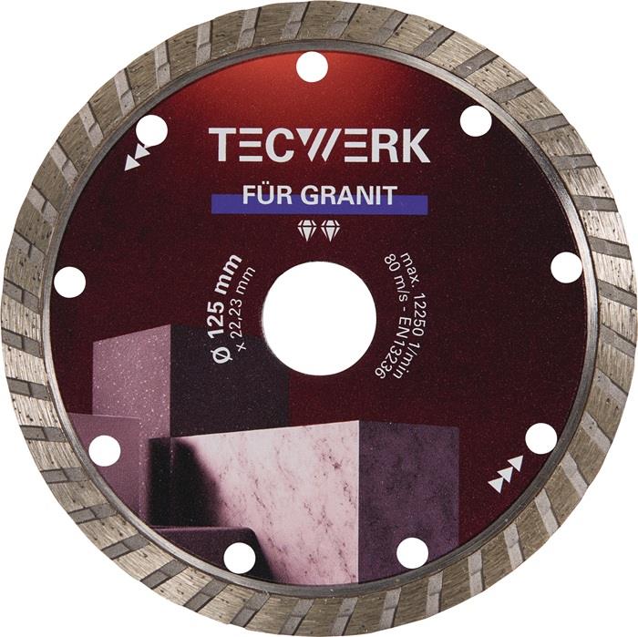 TECWERK 2000865412 Diamanttrennscheibe GRANIT D.230mm Bohr.22,23mm Seg.-H.7mm Se