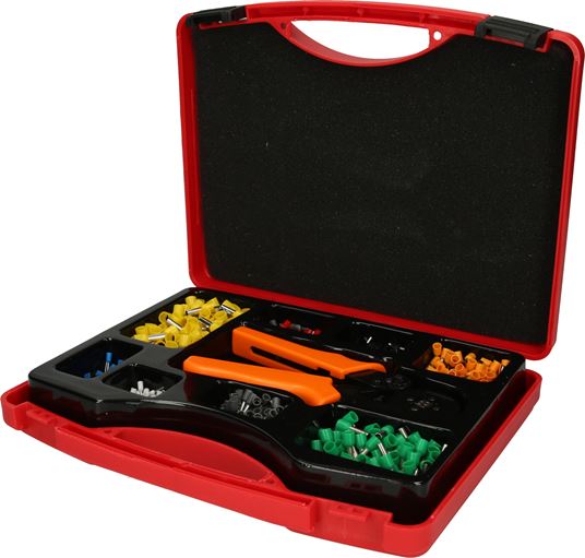 KS Tools 970.0840 Sortiment Drahtendhülse mit Crimpzange, 0,25 mm² - 6,0 mm², 10