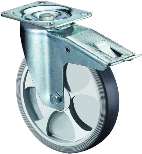 BS ROLLEN L420.B44.126 Lenkrolle mit Totalfeststeller  Rad-Ø 125 mm Tragfähigkei