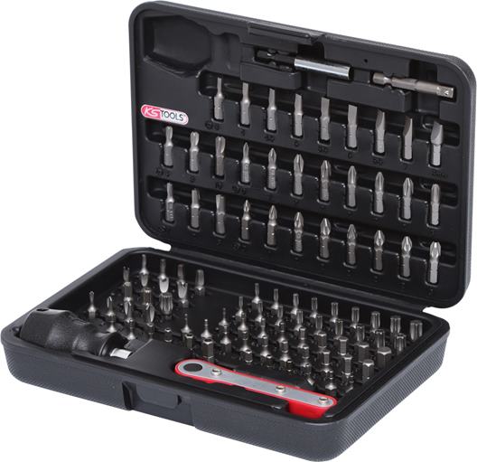 KS Tools 911.2080 1/4'' CLASSIC Bit-Satz, 99-tlg.
