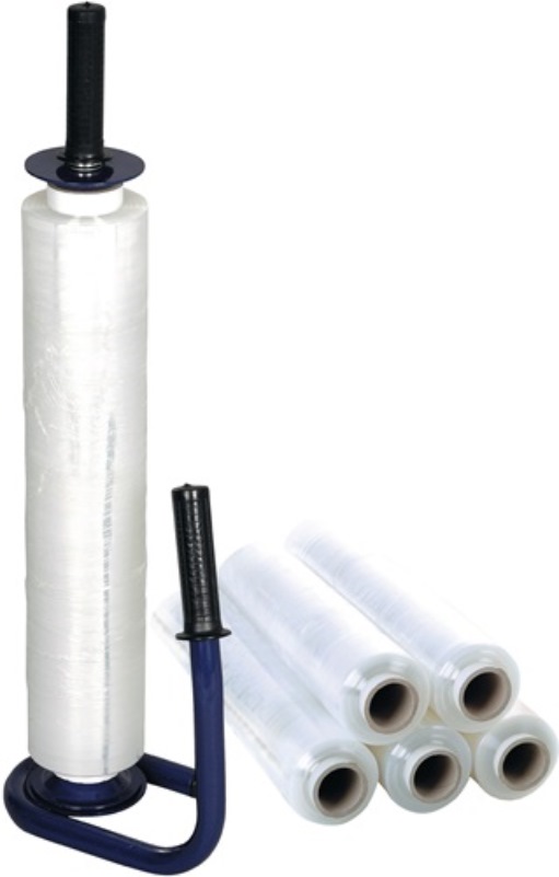 9000487265 Stretchfolien-Set Standard L300 m x B450 mm 20 µm transparent mit 1