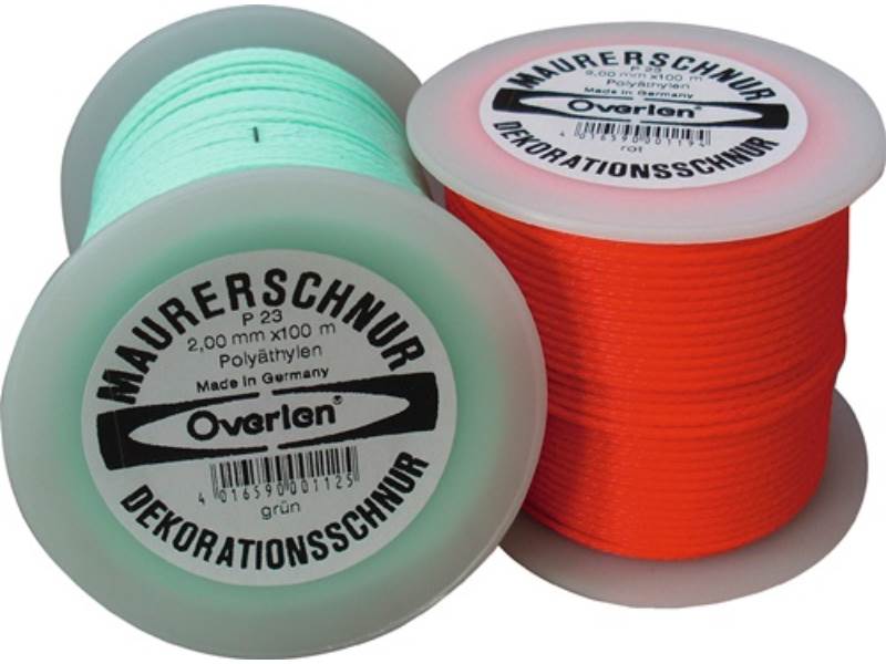 OVERMANN 002302000301000AA Maurerschnur  Länge 100 m Ø 2 mm 35 kg Polyethylen ro