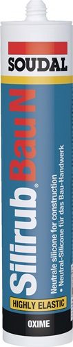 SOUDAL 125580 Silikondichtstoff Silirub Bau N transparent 300 ml
