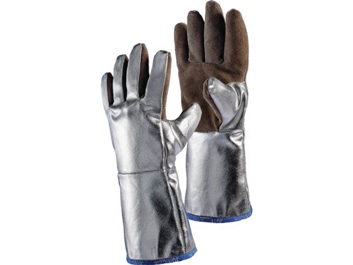 JUTEC H05LA238-W2 Hitzeschutzhandschuhe  5-Fingerhandschuh 10 braun/silber Spalt