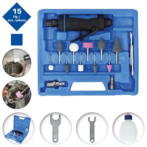 Brilliant Tools  BT160700 Mini Druckluft-Stabschleifer-Satz,15-tlg