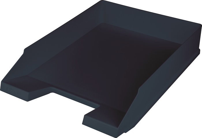 HELIT H2661695 Briefablage  für DIN A4-C4 Kunststoff schwarz H67xB254xT347 mm mi