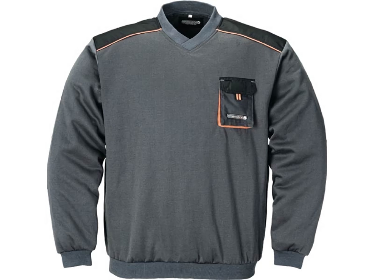 TERRATREND 3815    FB. 6310 Pullover  Gr.XXXL dunkelgrau/schwarz/orange