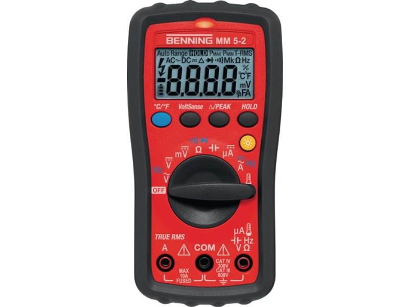 BENNING 044071 Multimeter MM 5-2 0,1 mV-600 V AC/DC TRUE RMS