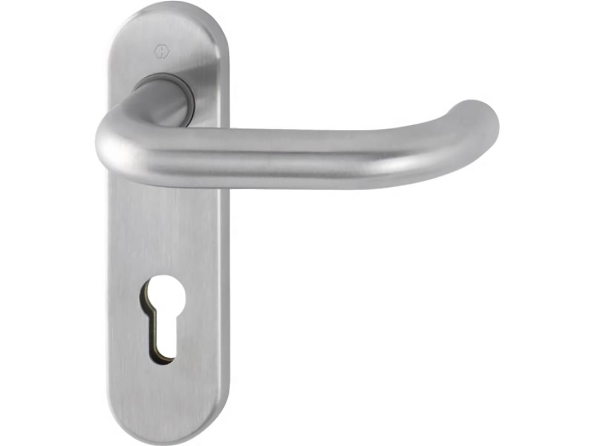 HOPPE 3290197 Kurzschildgarnitur Paris E138Z/353K Edelstahl F69 PZ abgerundet Dr
