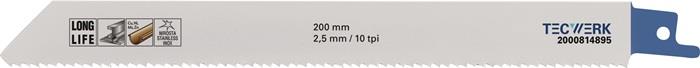 TECWERK 2000814895 Säbelsägeblatt L.200mm B.19mm TPI 10 2,5mm 5 St./Karte