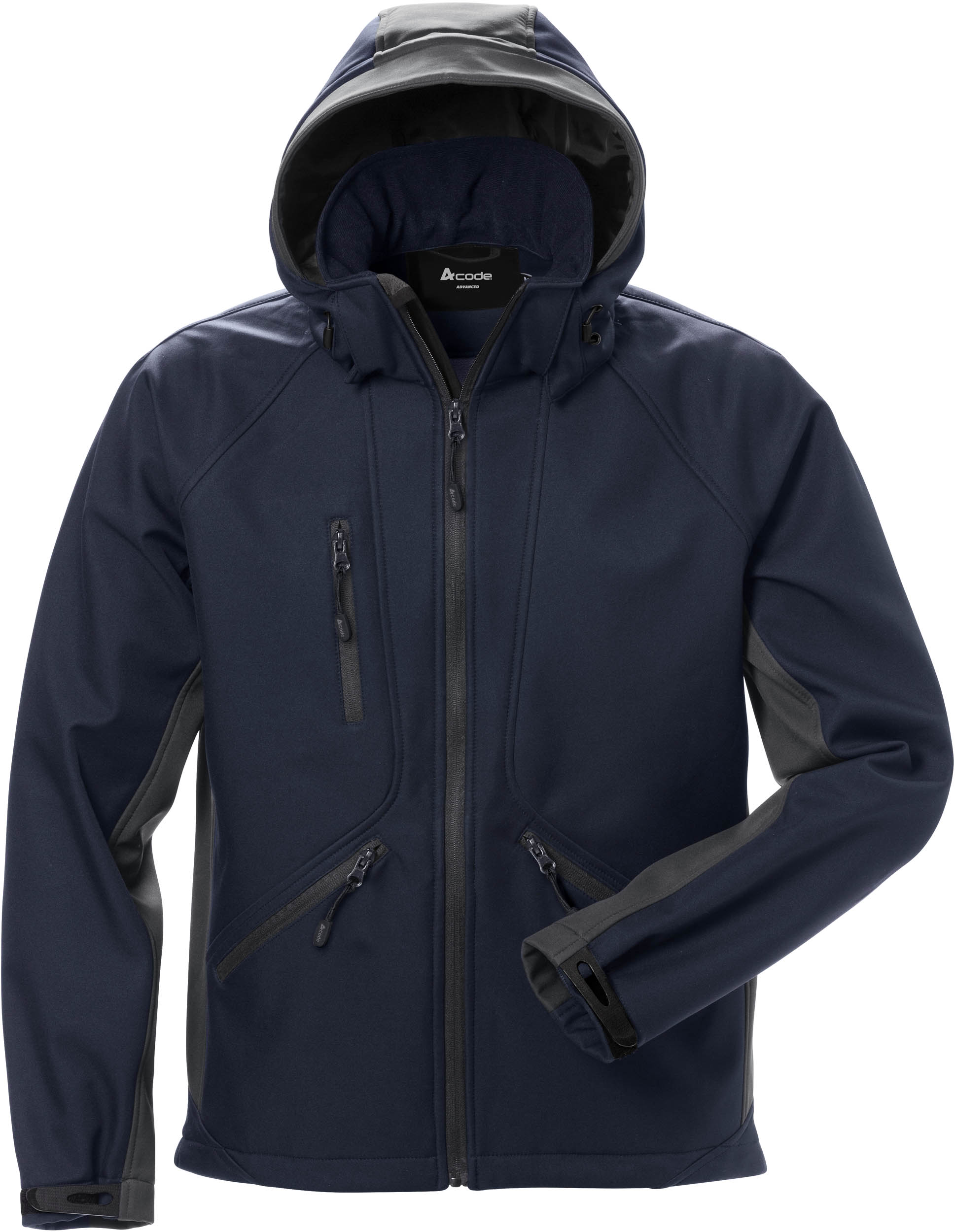FRISTADS 124149-586 Acode Softshell-Jacke 1414 SHI  Gr.L Marine/Grau
