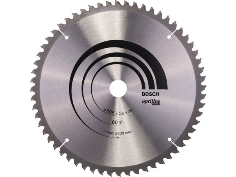 BOSCH 2608640441 Kreissägeblatt PRO Wood Außen-Ø 305 mm Zähnezahl 60 WZ/N Bohrun