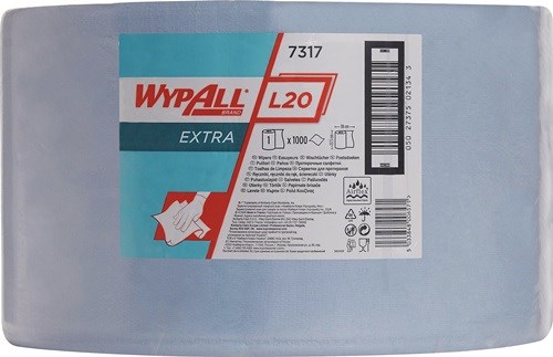 KIMBERLY-CLARK 7317 Wischtuch WYPALL* L20 EXTRA+ 7317 L.ca.380 mmxB.ca.235 mm bl