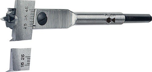FISCH-TOOLS 051215-045 Zentrumbohrer Type 0500 Bohr-D. 15 - 45 mm Länge 130 mm S