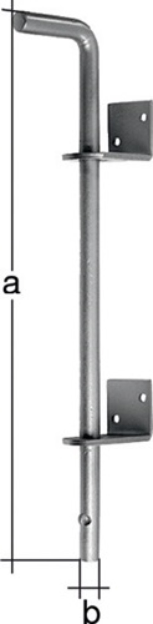 GAH 211066 Bodenschieber  L600xS16mm Stahl verzinkt verzinkt Abstand Bolzen - To