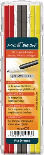 PICA 6070 Minen-Set Pica BIG-Dry 4x gelb / 4x rot / 4x graphit bis 70 ° stabil
