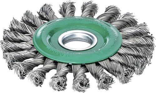 LESSMANN 473811 Rundbürste  Ø 125 mm Bohrung Drahtstärke 0,5 mm Edelstahl 14 mm