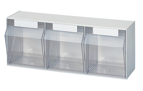 LOCKWEILER 1500313 Klarsichtmagazin  H242xB600xT203mm 3 x E Kunststoff weiß