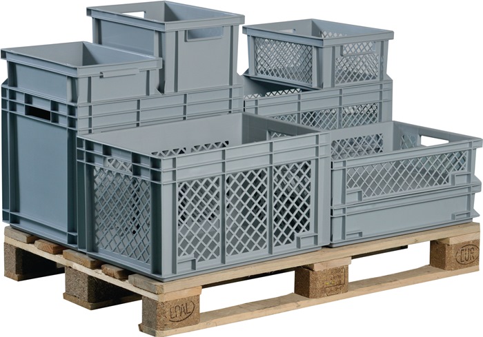 LOCKWEILER NB33V2-139133220118 Transportstapelbehälter  L600xB400xH150mm grau PP