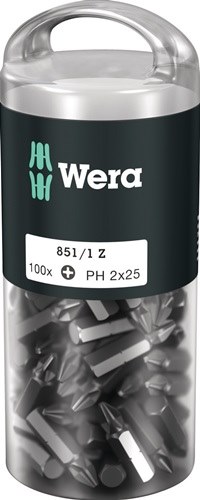 Wera 5072441001 Bits 851/1 Z PH 2 x 25 mm DIY-Box (1=100Stk) 100xPH 2x25mm i.DIY