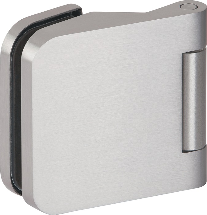 HERMAT 9262 Glastürband 6315-20 Leichtmetall Edelstahlfarbig abgerundet für 3-te