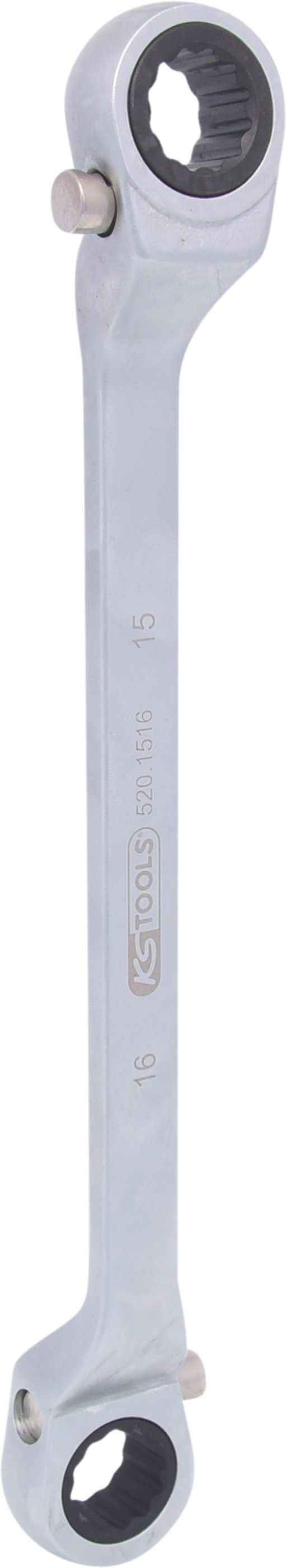 KS Tools 520.1516 CLASSIC Ratschenringschlüssel, umschaltbar, 15x16mm