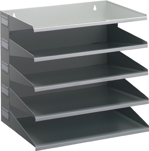 DURABLE 336010 Sortierstation  5 Fächer H330xB360xT250mm Stahlblech lichtgrau, R