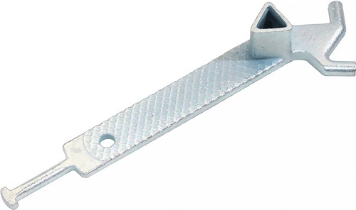 280 Dreikantschlüssel mit Haken Grauguss passend für Absperrpfosten