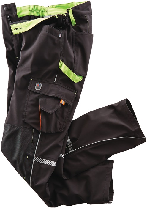 TERRAX 20404-1048-56 Softshellhose Terrax Workwear Größe 56 schwarz/limette