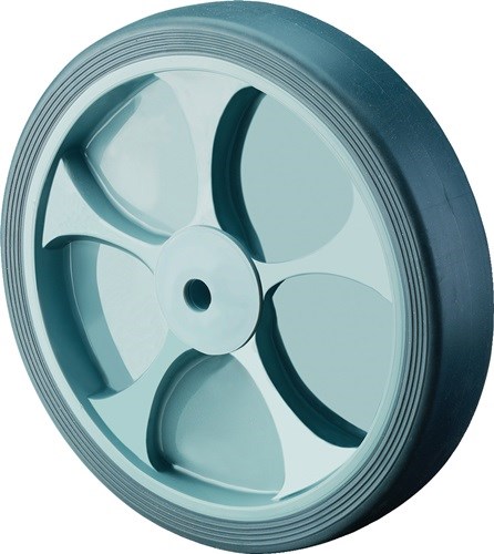 BS ROLLEN B44.101 Ersatzrad  Rad-Ø 100 mm Tragfähigkeit 110 kg Gummi grau Achs-Ø