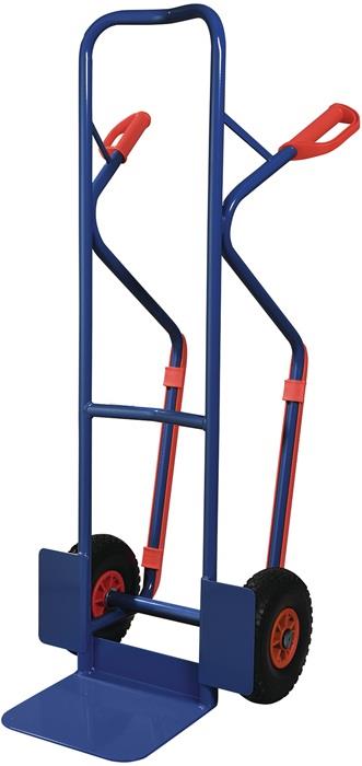 TECWERK 2000443060 Stapelkarre m.Kufen H.1300mm Schaufel-L250xB320mm PU-Bereifun
